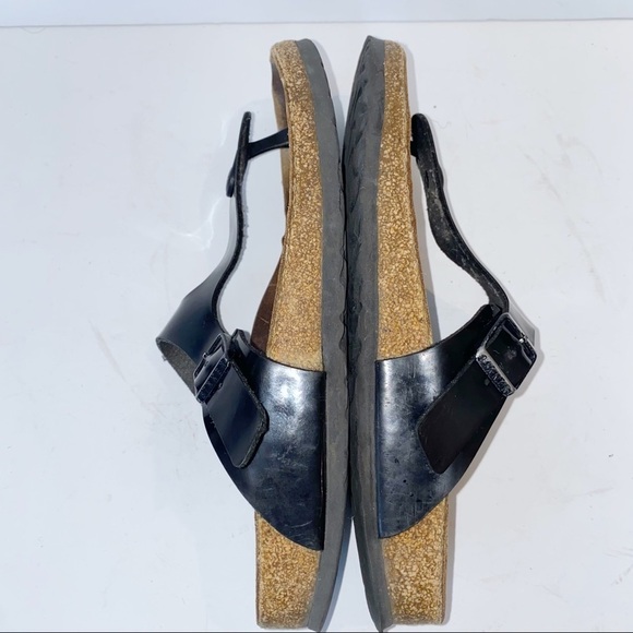 Birkenstock Gizeh Birko-Flor Black Patent Size 40 Narrow Fit - Picture 6 of 11